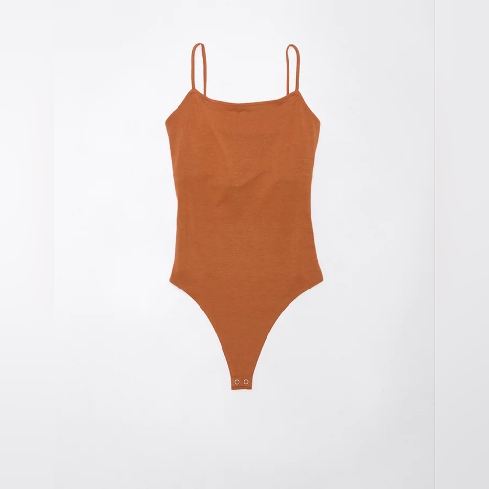 BWOT American Eagle Burnt Orange Cami Bodysuit Size Xsmall